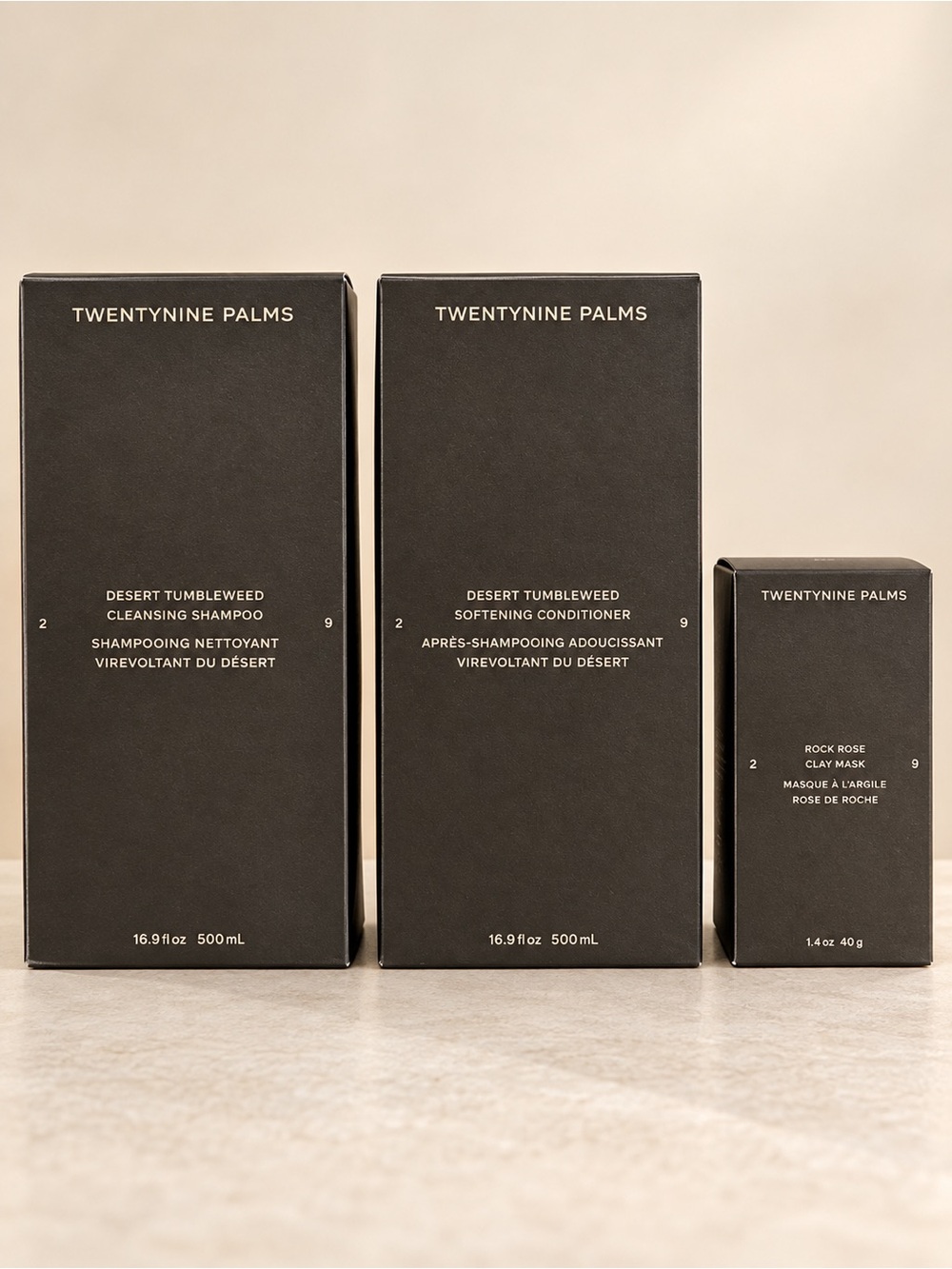 Twentynine Palms Desert Tumbleweed Shampoo Conditioner + Rock Rose Clay Mask Set